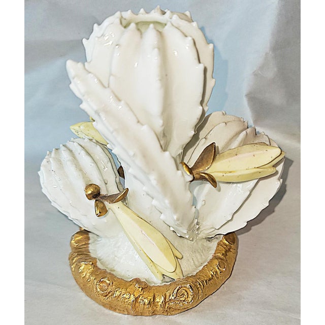 Late 19th Century Late 19th Century Moore Bros Porcelain Cactutus Flower Vases, Set of 4 For Sale - Image 5 of 13
