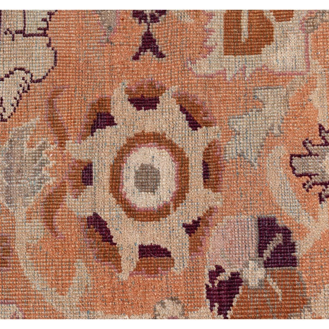 Late 19th Century Indian Amritsar Botanic Handmade Wool Rug For Sale - Image 4 of 8