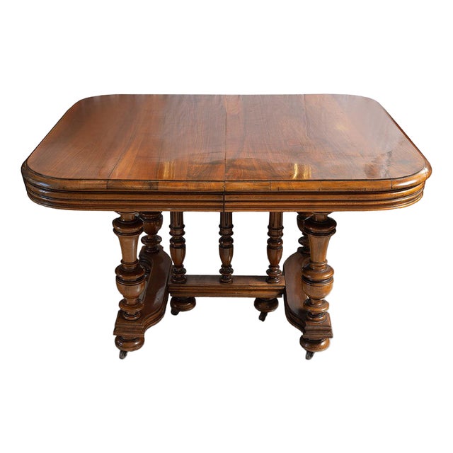 Antique Henry II Extendable Table in Walnut, France, 19th Century For Sale
