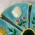 Late 19th Century Antique Wedgwood Majolica Pottery Chrysanthemum Turquoise Cake Stand For Sale - Image 5 of 7