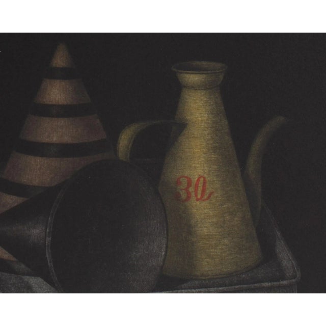 Signed “Oil Vessel” Artist’s Proof Mezzotint Print by Tomoe Yokoi For Sale - Image 10 of 10