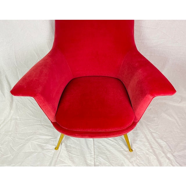 Modern Red Velvet Chair Chairish