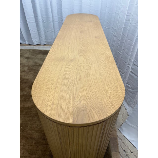 Rh Byron 4-Door Sideboard — 84” Light Oak | Reeded American White Oak | Artisan Crafted For Sale In Columbus - Image 6 of 18