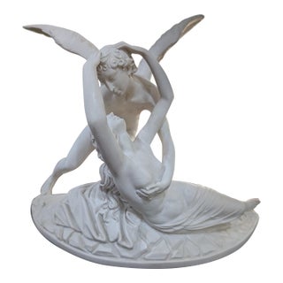 Neoclassical "Cupid and Psyche" Cast Composite Sculpture After Canova For Sale