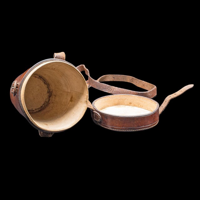 Antique Explorer's Beaker Case, English, Silver Plate, Leather Sleeve, Edwardian For Sale - Image 10 of 10