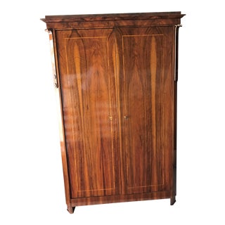Early 19th Century Biedermeier Walnut Armoire For Sale