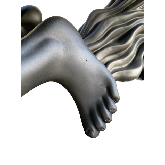 Glass 1980’s Postmodern Figural Sculptural Glass Top Coffee Table For Sale - Image 7 of 8
