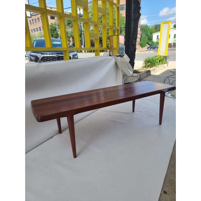 Wood Danish Teak Live Edge Solid Teak Coffee Table For Sale - Image 7 of 14