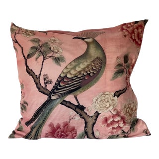 1960s 22” Large Tropical Bird Pillow For Sale