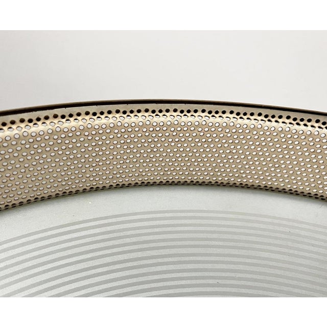 Mid-Century Modern German Metal, Mesh and Glass Plafoniere Pendant Lamp, 1960s For Sale - Image 17 of 18