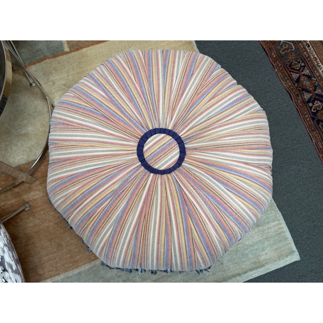 Pink MacKenzie-Childs on Wall Street Setting Seat, Ottoman For Sale - Image 8 of 12
