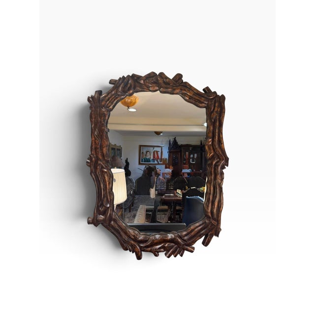 Modern Designer Rustin European Twig Mirror For Sale - Image 4 of 5