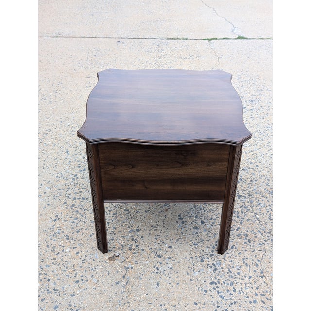 1980s Ethan Allen Nightstand End Table Cabinet Sliding Pocket Doors For Sale In Washington DC - Image 6 of 11