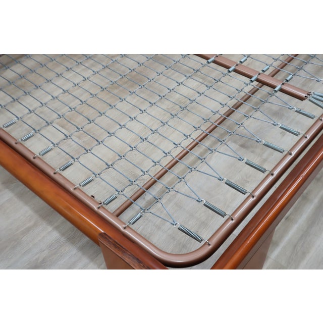 Walnut and Leather Bed attributed to Tobia Scarpa for Stildomus, 1970s For Sale - Image 12 of 13