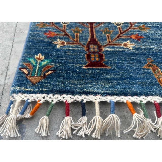 Vintage Persian Gabbeh Wool Tree of Life Rug – 154x209 Cm For Sale - Image 11 of 18