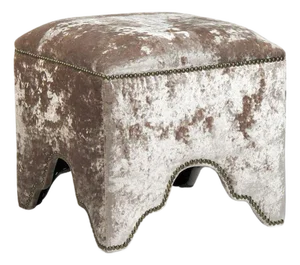 Willem Champagne Stool - Champagne Crushed Velvet