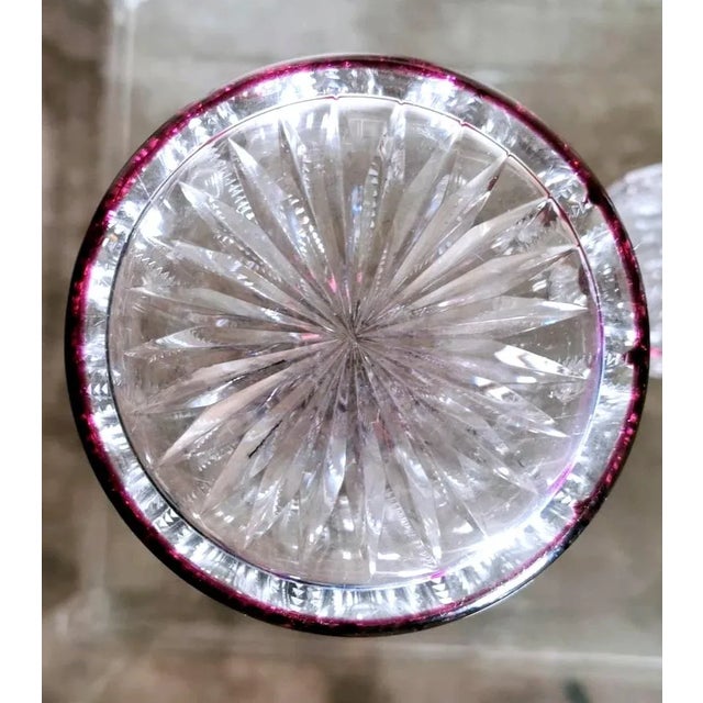 Art Deco Saint Louis Style French Cut and Grinded Lead Crystal Vases - a Pair For Sale - Image 10 of 13