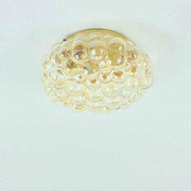 Stunning mid century glass flush mount/ceiling light designed by helena tynell for limburg (germany, 1960s). The light...