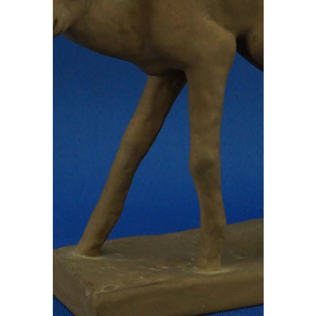 20th Century Art Deco Sculpture of a Fawn in Majolicated Terracotta by Else Bach for Karlsruhe, Germany For Sale - Image 12 of 18