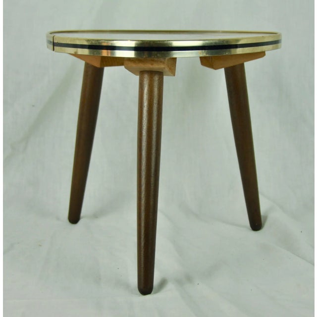 Mid-Century Modern German White and Gray Side Table, 1950s For Sale - Image 3 of 6