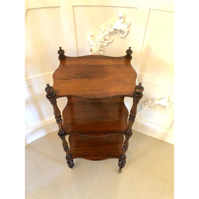 Antique Victorian Freestanding Rosewood Whatnot For Sale - Image 10 of 13
