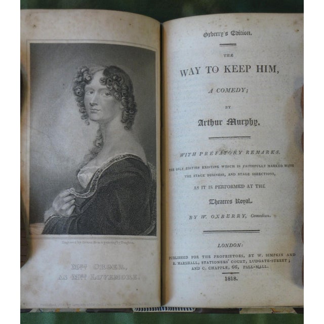 English Antique Book Oxberry's English Dama Rare Edition 9 Plays C. 1818 Shakespeare Fine Rebinding For Sale - Image 3 of 18