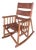Vintage Embossed Leather Costa Rican Rocking Chair For Sale
