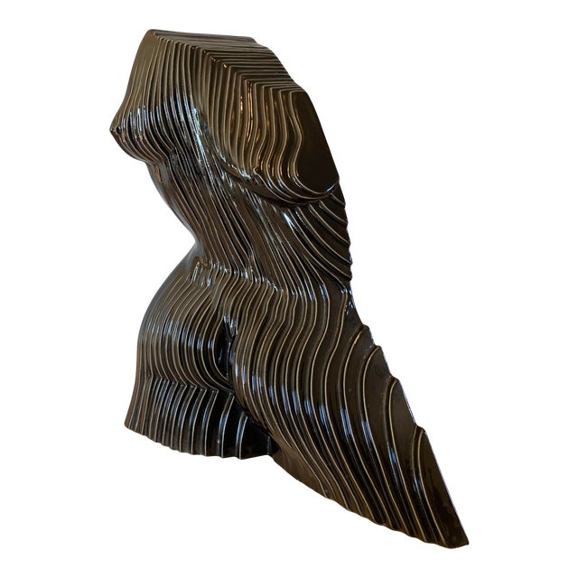 1970s Memphis Style Abstract Nude Porcelain Sculpture For Sale