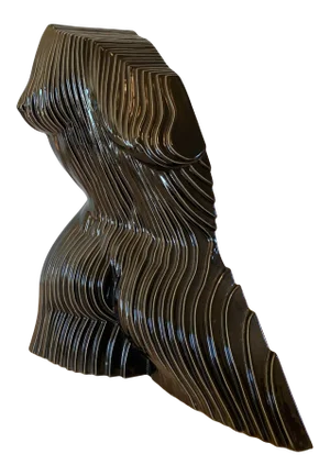 1970s Memphis Style Abstract Nude Porcelain Sculpture