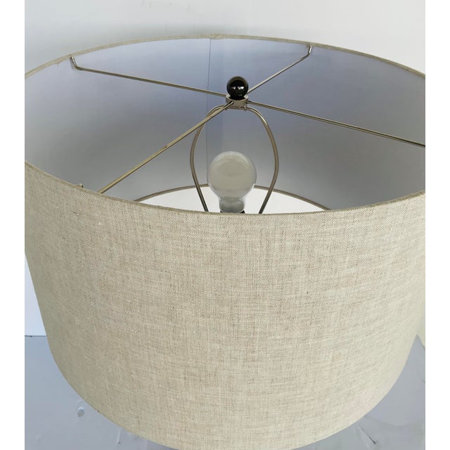 2020s Modern Mushroom Glazed Textured Ceramic Table Lamp For Sale - Image 5 of 6