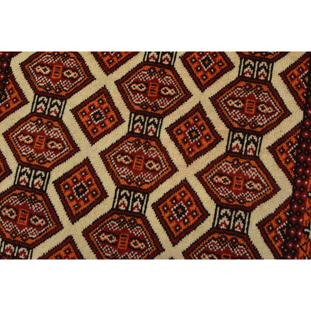 Baloch Rug 3’1” X 5’7” Ivory Wool Vintage Tribal Hand-Knotted Oriental Carpet For Sale - Image 4 of 12