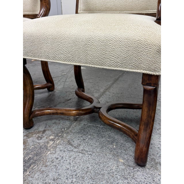 Wood Vintage Louis XV Style Dining Armchairs, Set of Four For Sale - Image 7 of 12