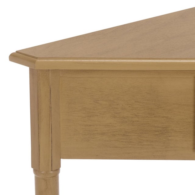 Spritely Home Gomez 1 Drawer 1 Shelf Corner Table in Desert Brown For Sale - Image 4 of 9