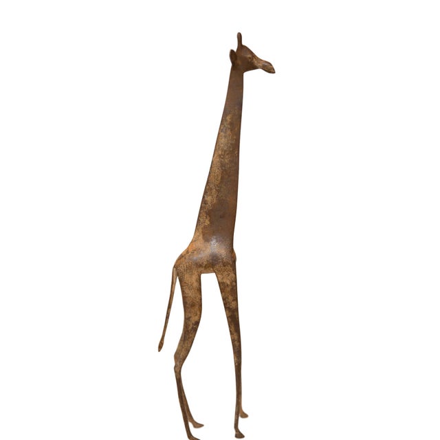 Vintage African Extra Large Bronze Giraffe For Sale In New York - Image 6 of 6