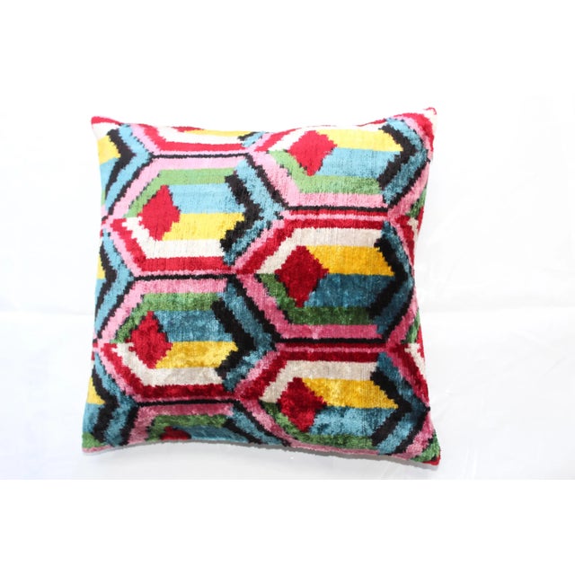 Red Contemporary Bohemian Gray Décor Hand Knotted Pillow For Sale - Image 8 of 12