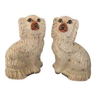 Antique Staffordshire Dogs-Set of 2 For Sale