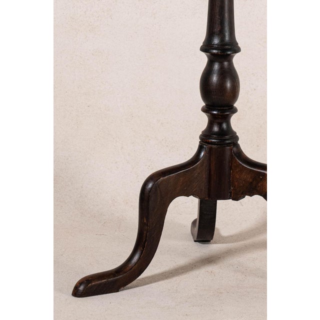 Antique English Mahogany Wine Table With Center Circle (C. 1920)