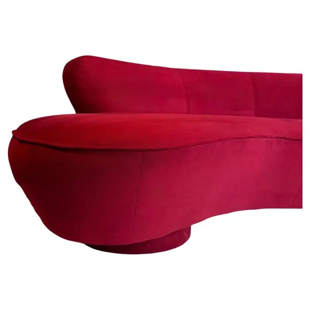 Vladimir Kagan Serpentine Cloud Curved Sofas for Directional, Signed Pair For Sale - Image 11 of 18