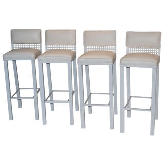 Faux Ostrich Bar Stools - Set of 4 For Sale