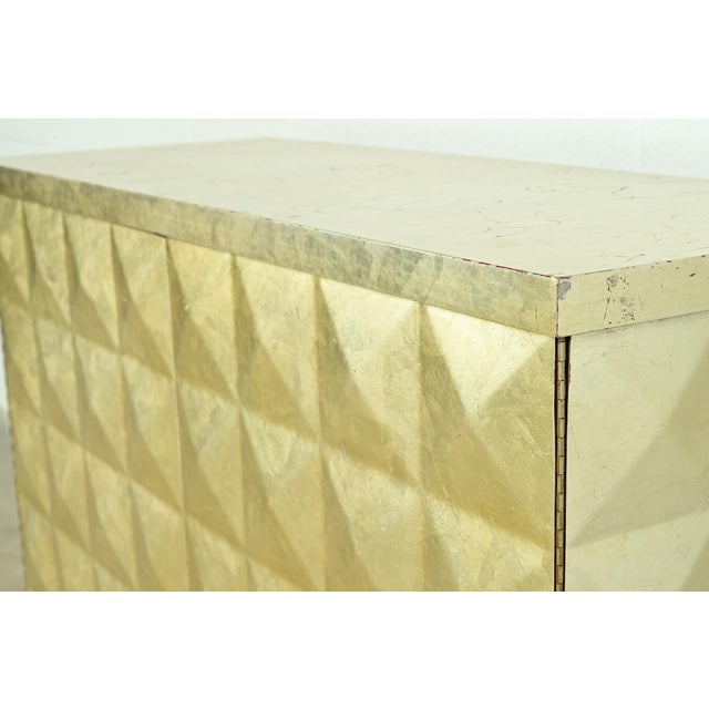 Barbara Barry for Baker Furniture Diamond Silver Leaf Cabinet or Credenza For Sale In South Bend - Image 6 of 13