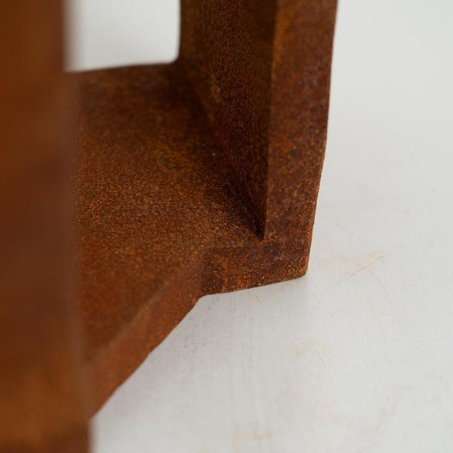 Brown After Chillida, Abstract Sculpture, 1990s, Iron For Sale - Image 8 of 12