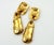 1990s Chanel Rare Vintage Gold Plated CC Rectangle Tear Drop Stripe Large Clip on Earrings, A Pair For Sale - Image 5 of 6