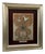 Remo Brindisi, Woman with Doves, 1950s, Painting on Silver Plate, Framed For Sale