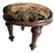 Late 19th Century Victorian Needlepoint Ladies' Foot Stool With Tuned Wooden Legs For Sale