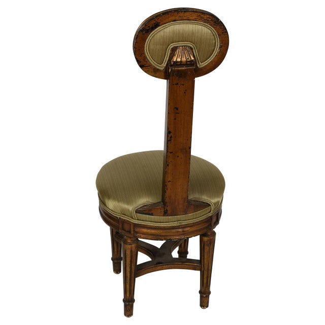 French Louis XVI Painted Music Chair For Sale - Image 3 of 4