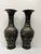 Bronze Pr. 19th C. Meiji Japanese Champleve Inset Bronze Vases Signed 21.25" For Sale - Image 8 of 11