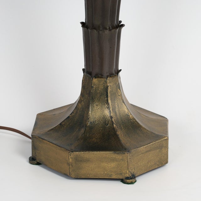 Mid 20th Century Warren Kessler Vintage Pair of Palm Tree Table Lamps For Sale - Image 5 of 9