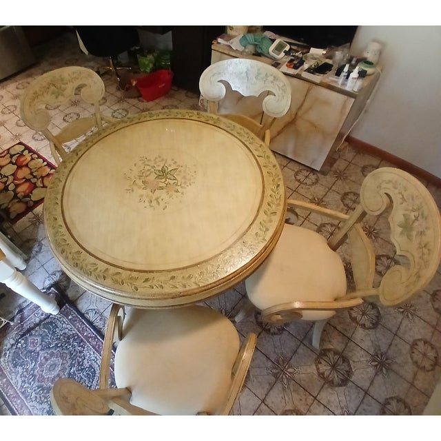 Vintage Pulaski Furniture Hand Painted Dining Set For Sale - Image 14 of 18