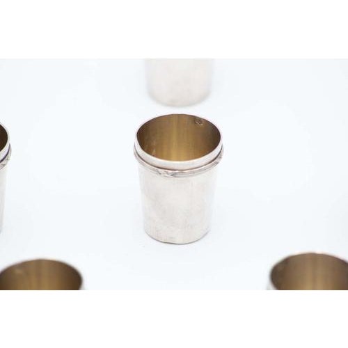 Silver Liqueur Glasses, Set of 6 For Sale - Image 3 of 4