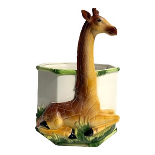 Mid Century Modern Gumps Vintage Italian Giraffe Planter For Sale
